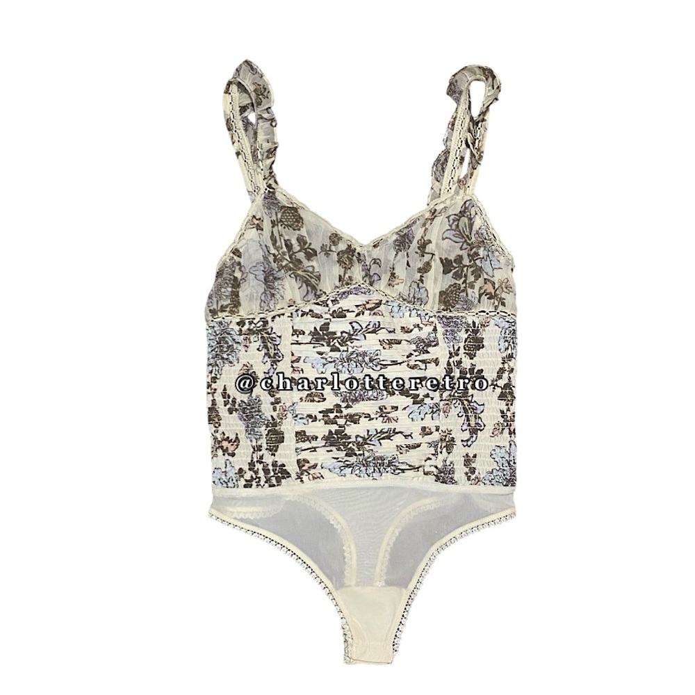 NWT! Free People Weekend Ruffle Bodysuit Lingerie - Picture 3 of 15